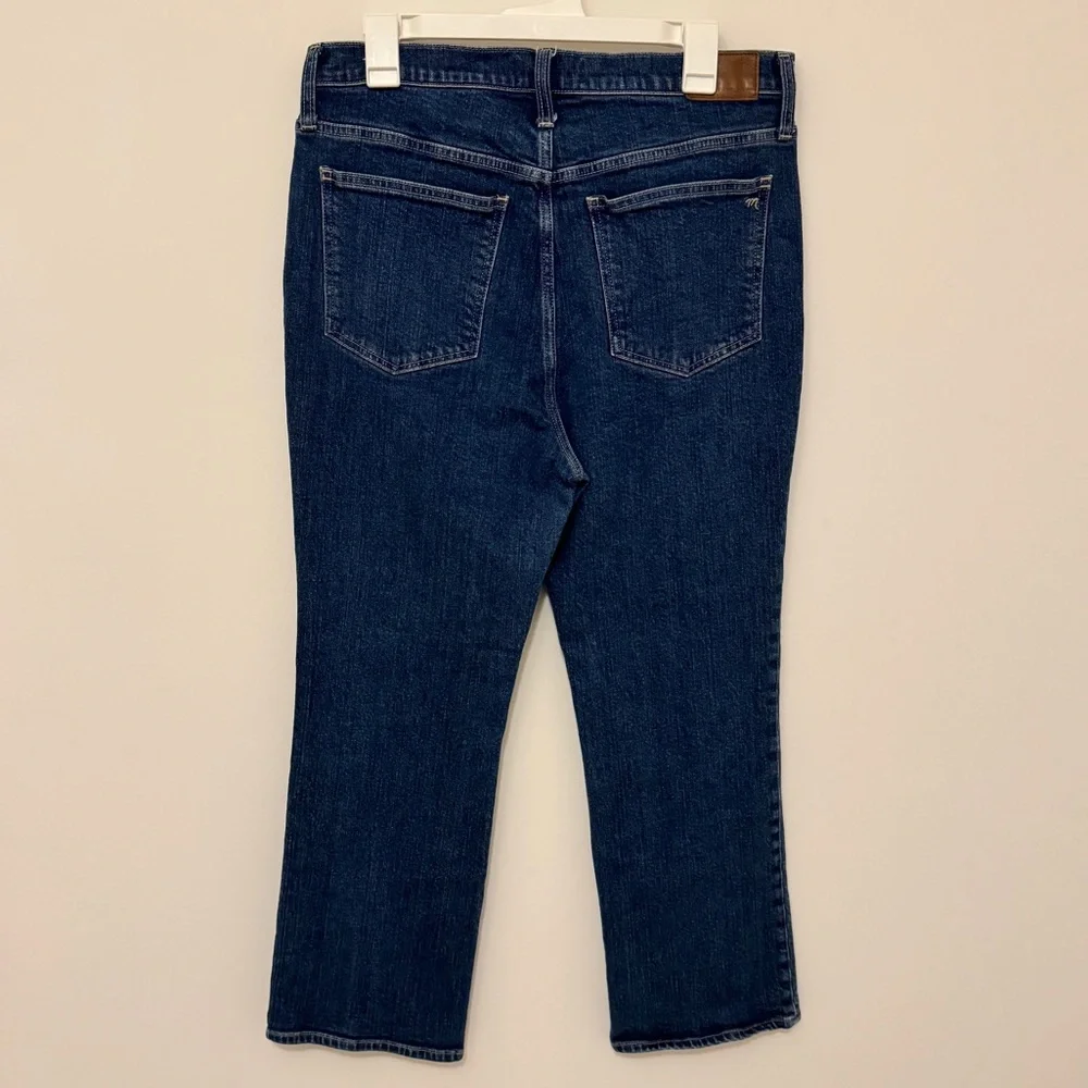 Madewell Slim Demi-Boot Jeans in Midwick Wash Size 31 Dark Blue Bootcut Jean - Picture 7 of 13